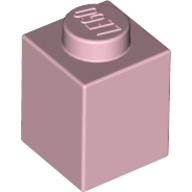 Lego kostka (kostička) 1x1, růžová (300509)